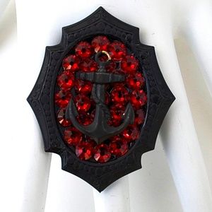 GASOLINE GLAMOUR SIAM ANCHOR MINI RING